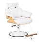 Hairdressing chair Gabbiano Florencja in white with a white base