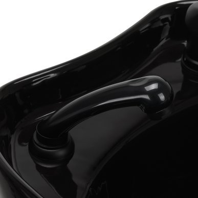 Professionele kapperswasunit Gabbiano Florencja bruin met verstelbare keramische wasbak voor comfortabel salonwerk