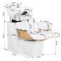 Hairdressing wash unit Gabbiano Florencja white Hairdressing wash unit Gabbiano Florencja white