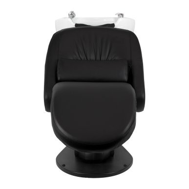 Elektrische kapperswasunit Gabbiano Trycho 2 zwart met elektrische verstelling en voetbediening voor salon en trichologie