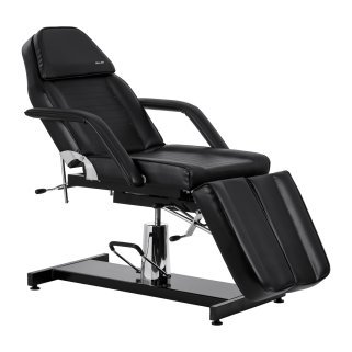 Hydraulic pedicure beauty chair Sillon 210 with rocking function and split footrest black