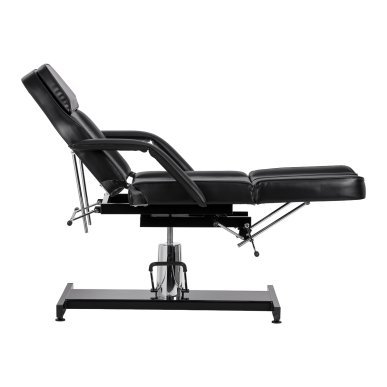 Hydraulische pedicurestoel Sillon 210 zwart met schommelfunctie en gedeelde voetsteun voor salon en podotherapie