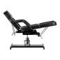 Hydraulische pedicurestoel Sillon 210 zwart met schommelfunctie en gedeelde voetsteun voor salon en podotherapie