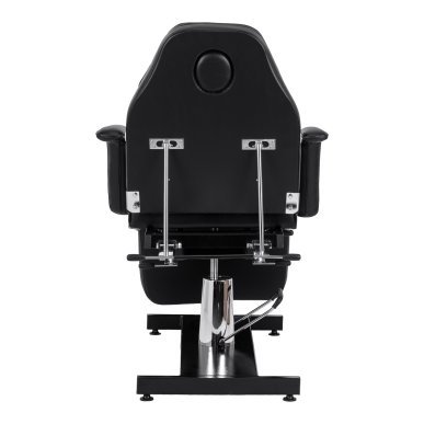 Hydraulische pedicurestoel Sillon 210 zwart met schommelfunctie en gedeelde voetsteun voor salon en podotherapie