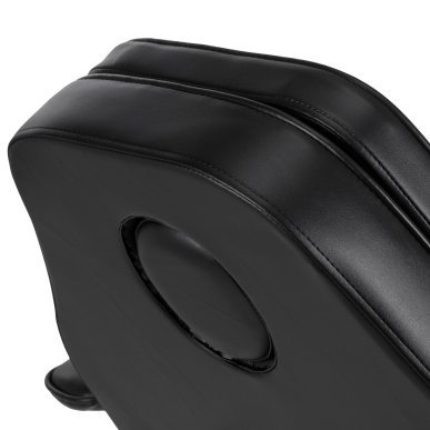 Hydraulische pedicurestoel Sillon 210 zwart met schommelfunctie en gedeelde voetsteun voor salon en podotherapie