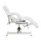 Hydraulische pedicurestoel Sillon 210 wit met schommelfunctie en gedeelde voetsteun voor salon en podotherapie