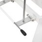 Hydraulische pedicurestoel Sillon 210 wit met schommelfunctie en gedeelde voetsteun voor salon en podotherapie