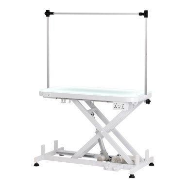 Elektrische trimtafel PAW 3 met verlichting, wit, voor professionele hondentrimsalons en ergonomische vachtverzorging