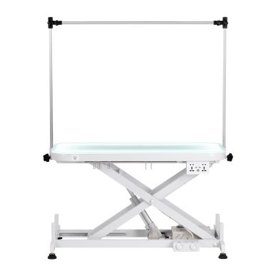 Elektrische trimtafel PAW 3 met verlichting, wit, voor professionele hondentrimsalons en ergonomische vachtverzorging