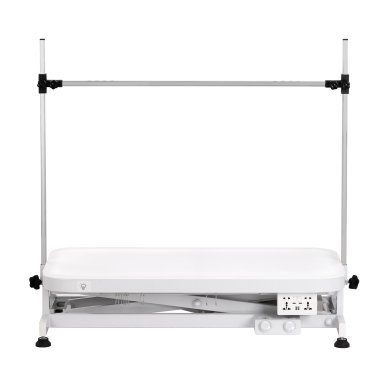 Elektrische trimtafel PAW 3 met verlichting, wit, voor professionele hondentrimsalons en ergonomische vachtverzorging
