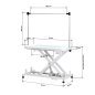Electric grooming table PAW 3 with lighting, white