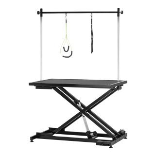 Elektrische trimtafel PAW 1 zwart met hoogteverstelling 22-85 cm en voetbediening voor professionele hondentrimsalon