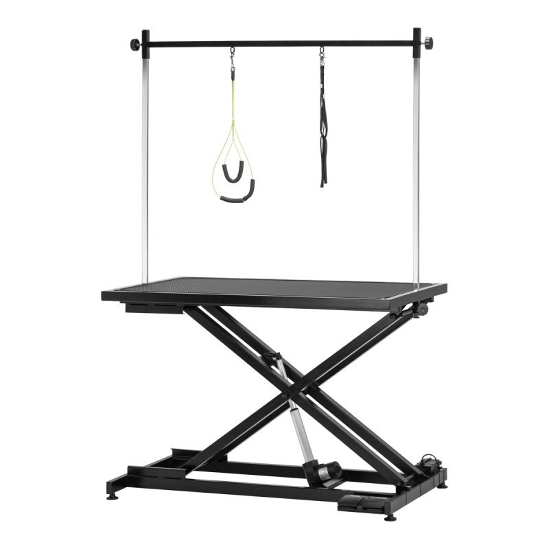 Elektrische trimtafel PAW 1 zwart met hoogteverstelling 22-85 cm en voetbediening voor professionele hondentrimsalon