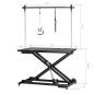 Elektrische trimtafel PAW 1 zwart met hoogteverstelling 22-85 cm en voetbediening voor professionele hondentrimsalon