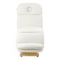 Elektrische cosmetische behandelstoel Sillon Cloud met 3 motoren, crèmekleurig, professioneel voor beautysalons