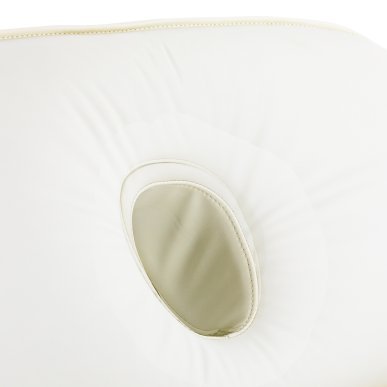 Elektrische cosmetische behandelstoel Sillon Cloud met 3 motoren, crèmekleurig, professioneel voor beautysalons