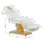 Elektrische cosmetische behandelstoel Sillon Cloud met 3 motoren, crèmekleurig, professioneel voor beautysalons