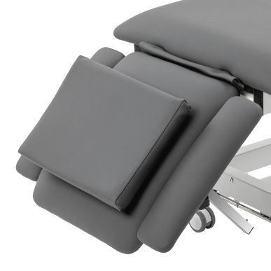 Elektrische behandeltafel BALANCE Eso Pro voor massage en fysiotherapie met Pivotfunctie, gesplitste voetsteun, grijs