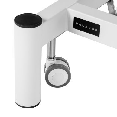 Elektrische behandeltafel BALANCE Eso Pro voor massage en fysiotherapie met Pivotfunctie, gesplitste voetsteun, grijs