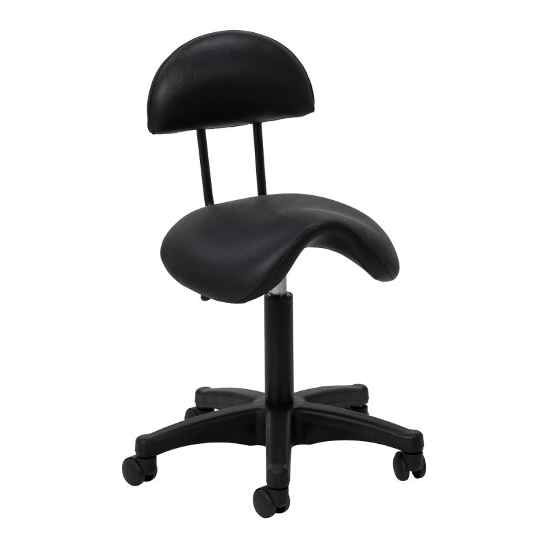Cosmetic stool 6001 black with a black base