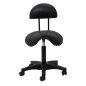 Cosmetic stool 6001 black with a black base