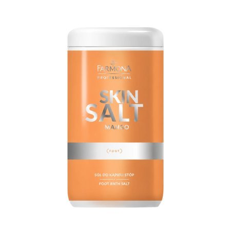 Voetbadzout Farmona Skin Mango Salt 1250 g voor droge, ruwe en eeltige voeten, reinigt, verfrist en verzacht de huid