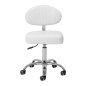 Professionele beautykruk Giovanni Y08 wit met rugleuning, verstelbare hoogte 49-62 cm en draaifunctie voor de salon