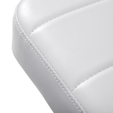 Professionele beautykruk Giovanni Y08 wit met rugleuning, verstelbare hoogte 49-62 cm en draaifunctie voor de salon