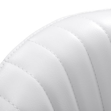 Professionele beautykruk Giovanni Y08 wit met rugleuning, verstelbare hoogte 49-62 cm en draaifunctie voor de salon