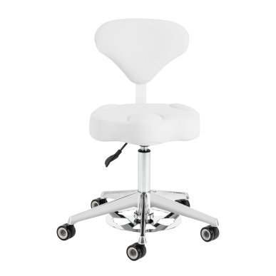 Cosmetic stool Azzurro 156-F bump-up snow-white
