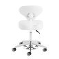 Professionele cosmetische werkkruk Azzurro 156-F bump-up sneeuwwit met verstelbare rugleuning voor salon en praktijk