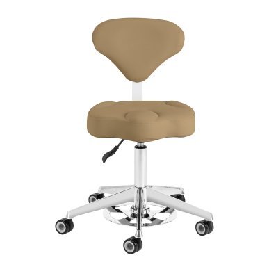 Cosmetic stool Azzurro 156-F bump-up beige (light coffee)