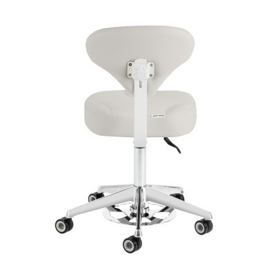 Professionele cosmetische werkkruk Azzurro 156-F bump-up grijs met verstelbare rugleuning voor salon en praktijk