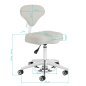 Professionele cosmetische werkkruk Azzurro 156-F bump-up grijs met verstelbare rugleuning voor salon en praktijk