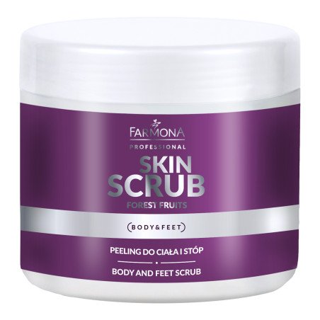 Lichaams- en voetenscrub Farmona Skin Scrub Forest Fruits 500 g met bosvruchtgeur voor droge, ruwe en verhoornde huid