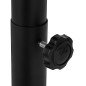 Professionele tattoo-assistent PRO INK 121 zwart metalen werktafel op wielen, hoogte verstelbaar 65,5–103 cm voor salon