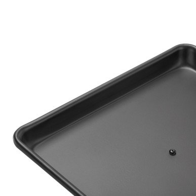 Professionele tattoo-assistent PRO INK 121 zwart metalen werktafel op wielen, hoogte verstelbaar 65,5–103 cm voor salon