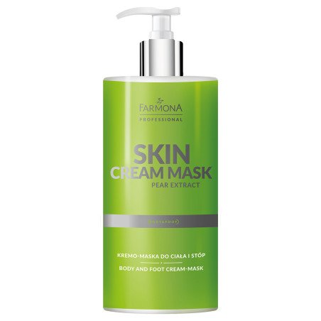Lichaams- en voetmasker Farmona Skin Cream Mask Pear Extract 500 ml voor droge, ruwe huid met sheaboter en avocado-olie