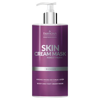 Lichaams- en voetmasker Farmona Skin Cream Mask Forest Fruits 500 ml voor droge, ruwe huid met oliën en rood fruitextract