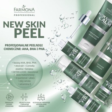 Verjongende peeling Farmona New Skin Peel Well-Aging 30 ml met zuren voor droge, rijpere huid, pigmentvlekken en fijne lijntjes