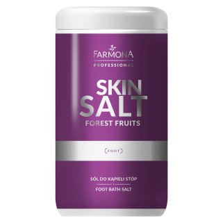 Voetbadzout Farmona Skin Salt Forest Fruits 1250 g voor pedicure bij droge, ruwe en verhoornde voeten met rood fruitextract