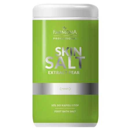 Voetbadzout Farmona Skin Salt Pear 1400 g met peerextract voor pedicure bij zeer droge, ruwe en sterk verhoornde voethuid