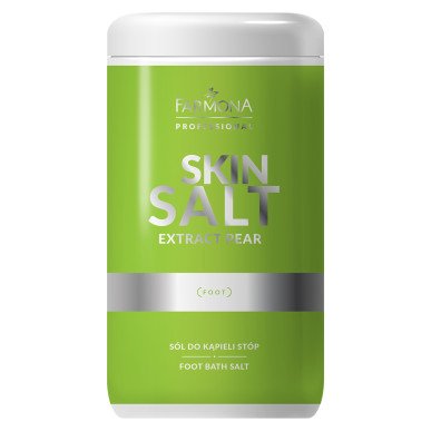 Voetbadzout Farmona Skin Salt Pear 1400 g met peerextract voor pedicure bij zeer droge, ruwe en sterk verhoornde voethuid