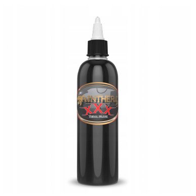 Tattoo-inkt Panthera XXX Tribal 150 ml diep zwart voor krachtige lijnen en vullingen, gamma-gesteriliseerd en REACH 2022