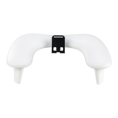 Manicure handsteun MOMO Croissant wit met verstelbare telefoonhouder, U-vorm en ruimte voor UV-lamp in nagelsalon