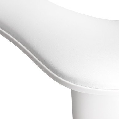 Manicure handsteun MOMO Croissant wit met verstelbare telefoonhouder, U-vorm en ruimte voor UV-lamp in nagelsalon