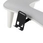 Manicure handsteun MOMO Croissant grijs met verstelbare telefoonhouder, U-vorm en ruimte voor UV-lamp in nagelsalon