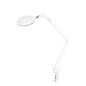 Loepelamp Elegante 6031 wit met 60 SMD LEDs, 3 dioptrie, 2 helderheidsniveaus en tafelmontage voor precisiewerk