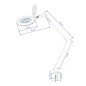 Loepelamp Elegante 6031 wit met 60 SMD LEDs, 3 dioptrie, 2 helderheidsniveaus en tafelmontage voor precisiewerk