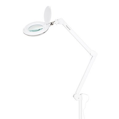 Professionele loepelamp Elegante 6031 wit met statief, 60 SMD LEDs, 3 dioptrie en 2 helderheidsniveaus voor precisiewerk
